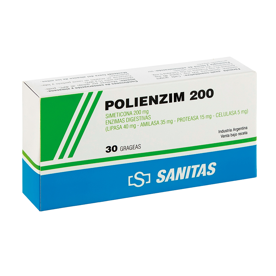 POLIENZIM 200 MG. X 30 GRAGEAS